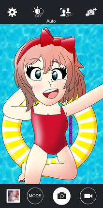 Sayori Swimsuit Selfie